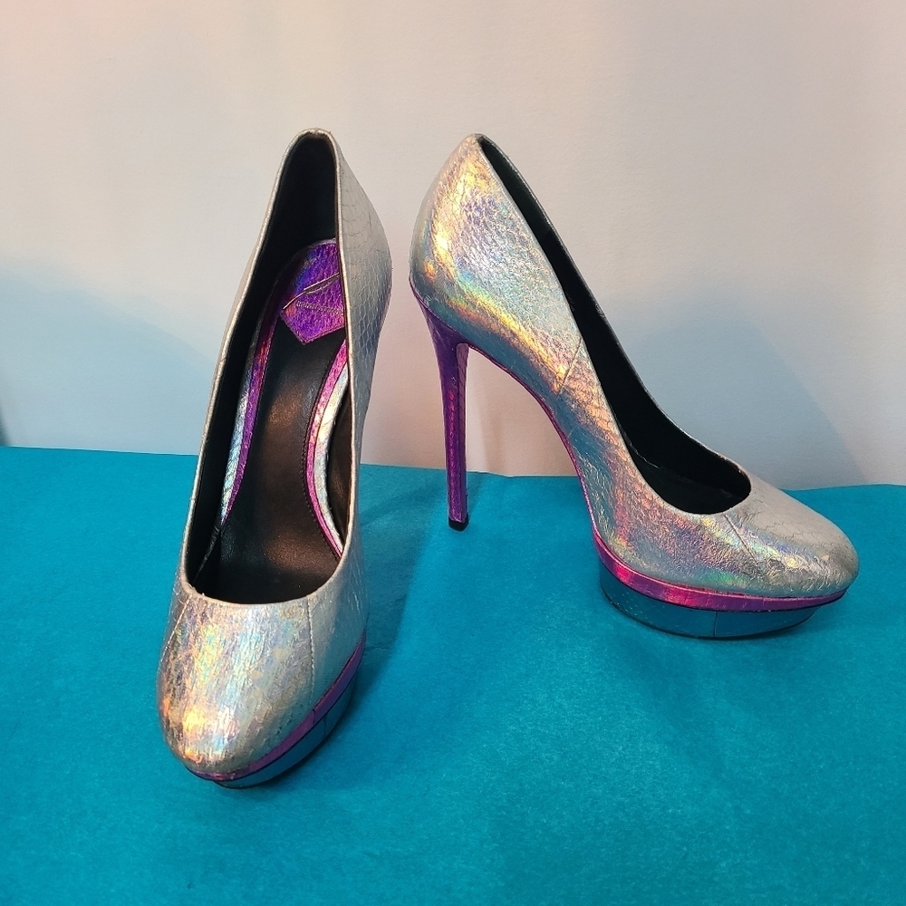 Brian Atwood Mermaid Color Block Pumps